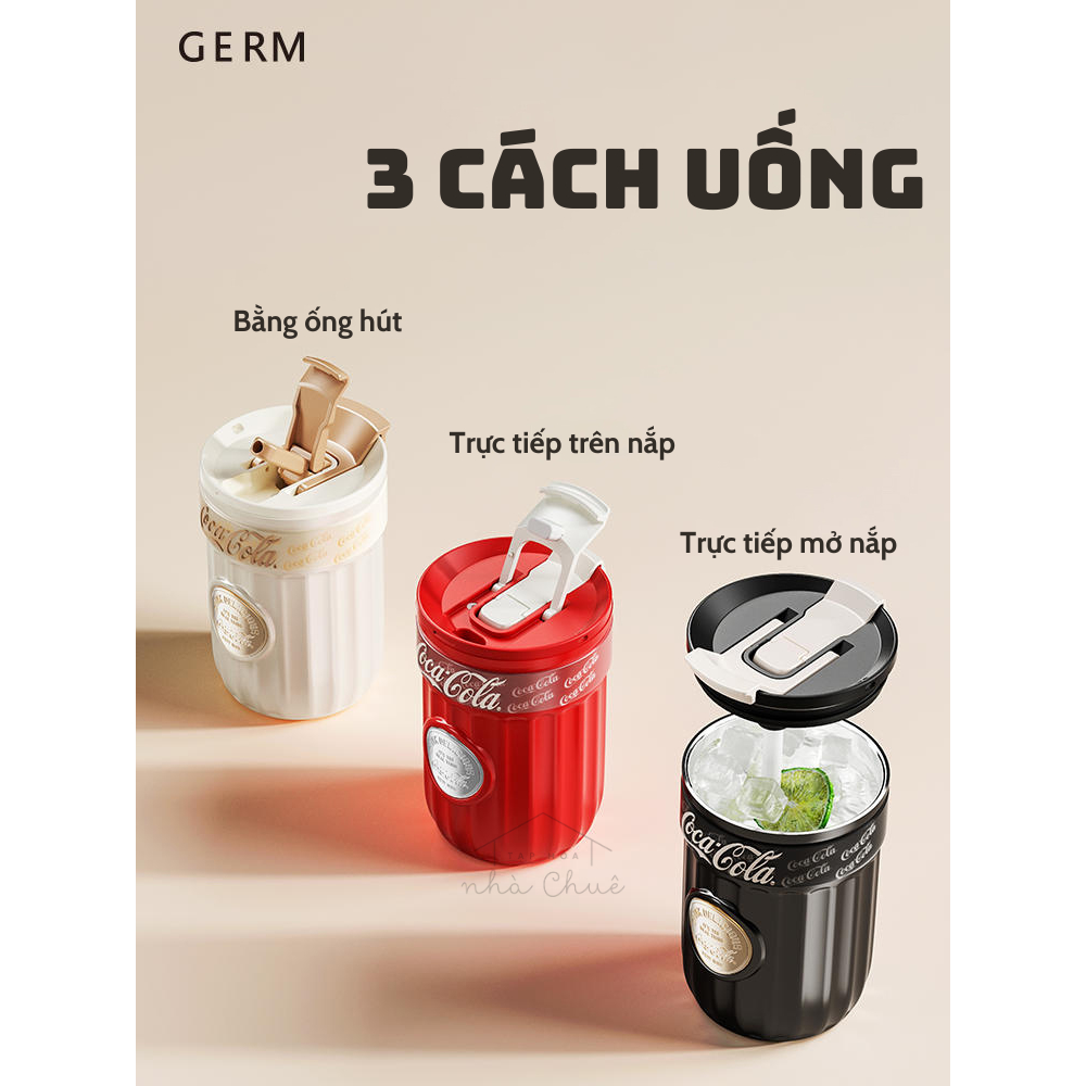 [Chính hãng] [Ảnh thật] [Có sẵn] CỐC CÀ PHÊ GIỮ NHIỆT GERM X COCACOLA 400ML MỚI NHẤT 2023