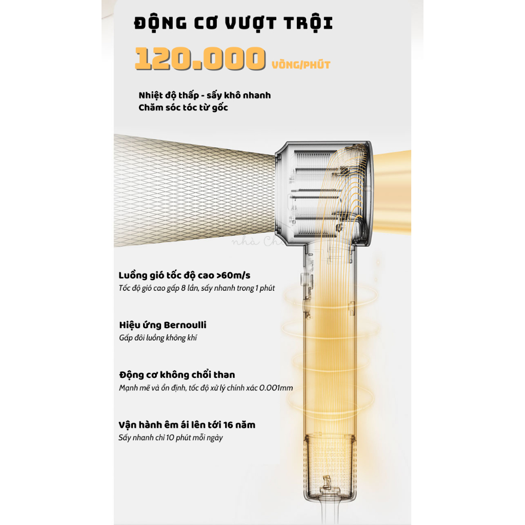 MÁY SẤY DƯỠNG TÓC CAO TỐC BỔ SUNG ION ÂM CAO CẤP KEHEAL