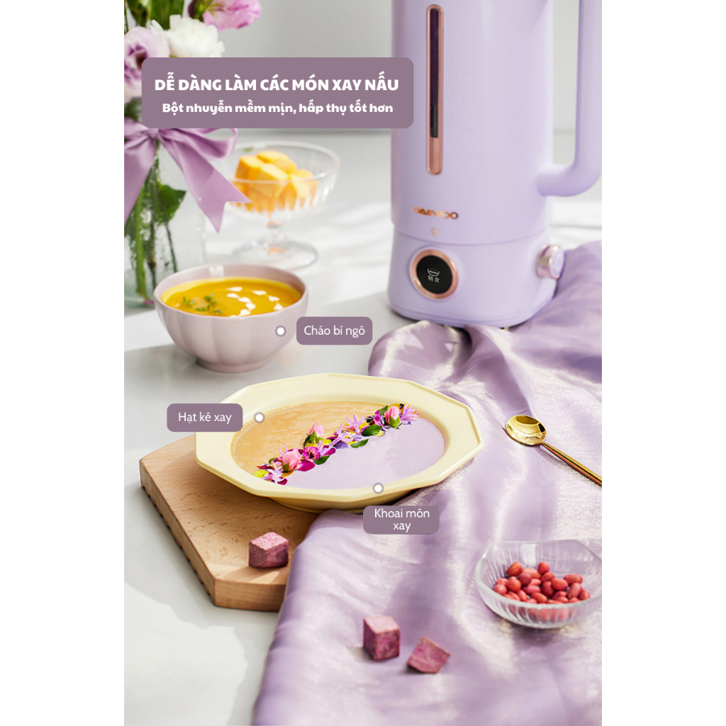 [Có sẵn][Ảnh thật] [Chính hãng] MÁY XAY NẤU SỮA HẠT ĐA NĂNG 3 IN 1 DAEWOO SM05