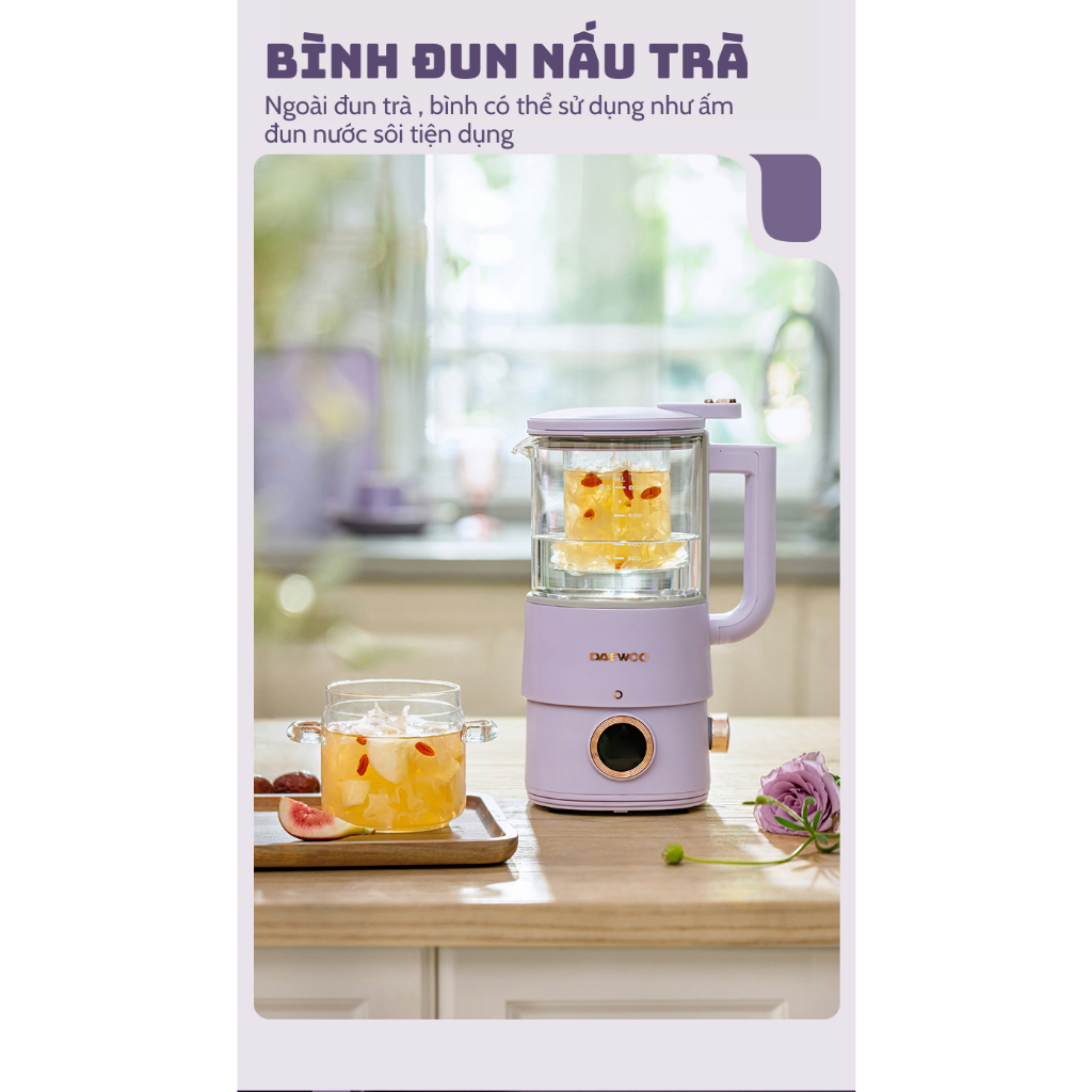 [Có sẵn][Ảnh thật] [Chính hãng] MÁY XAY NẤU SỮA HẠT ĐA NĂNG 3 IN 1 DAEWOO SM05