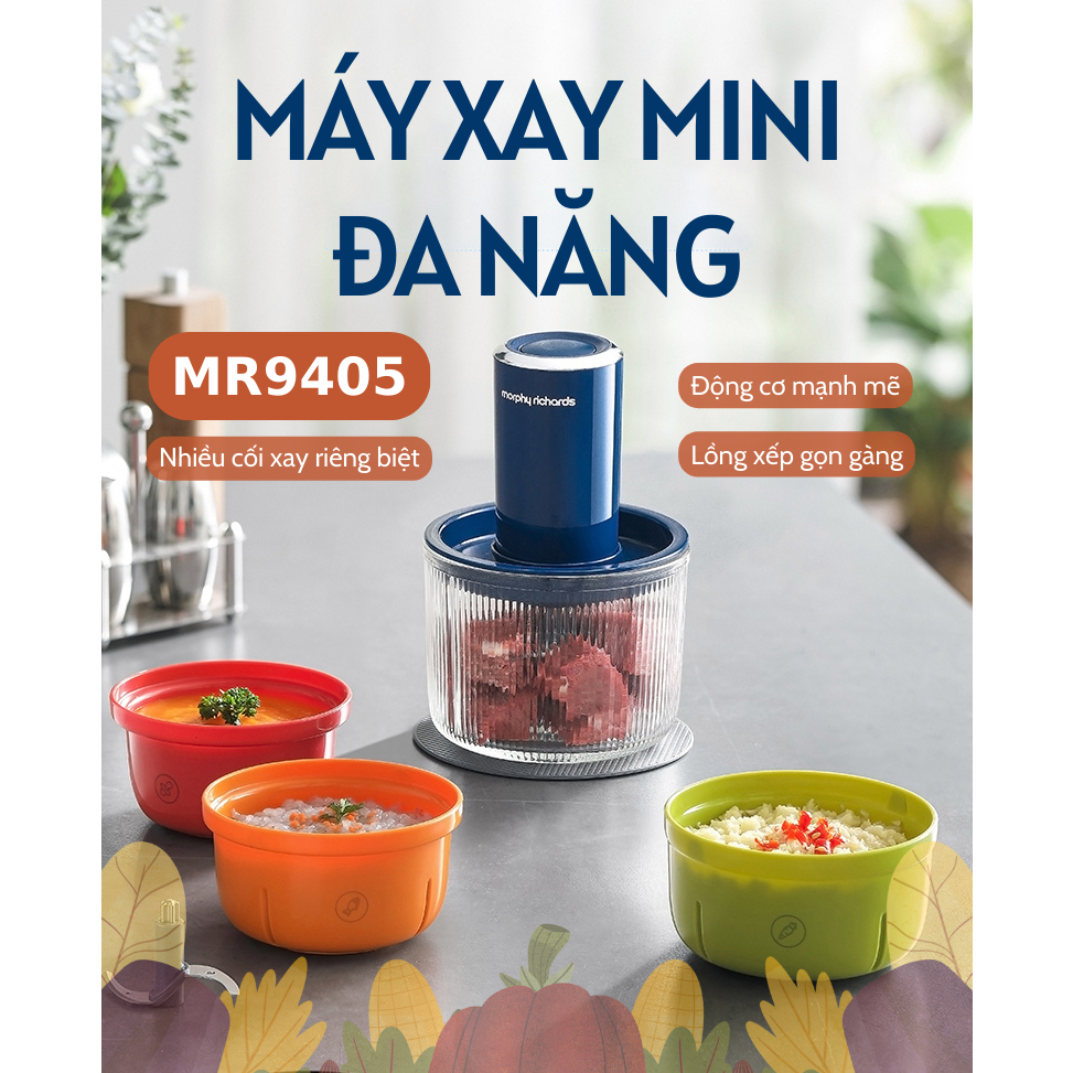 [Chính hãng][Ảnh thật] [Có sẵn] MÁY XAY MINI ĐA NĂNG MORPHY RICHARDS MR9405