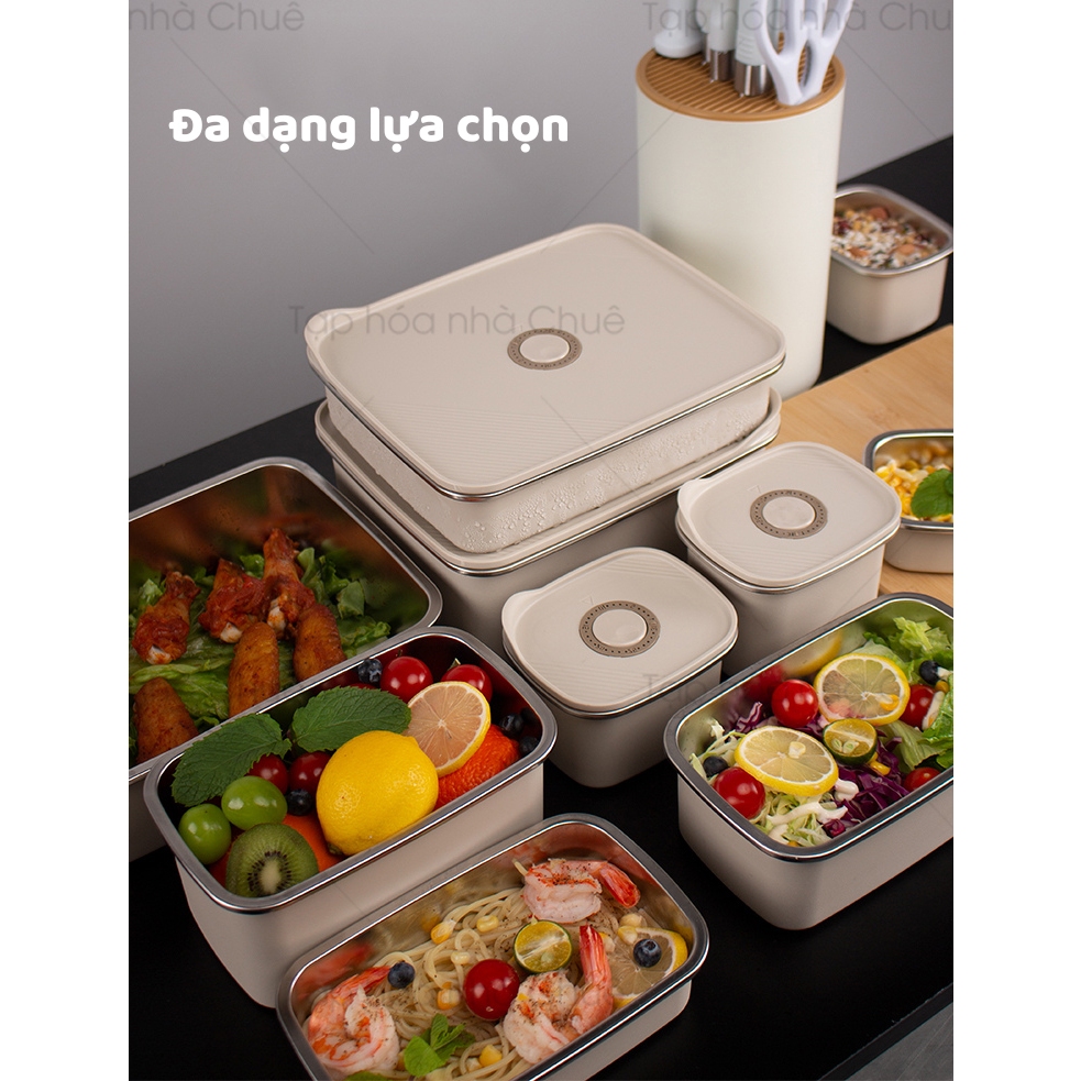 [Chính hãng] [Có bảo hành] [Có sẵn] HỘP BẢO QUẢN THỰC PHẨM INOX KÍN KHÍ