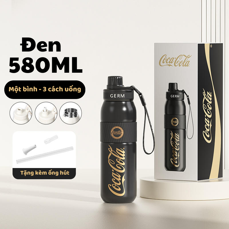[Có sẵn] [Ảnh thật] [Chính hãng] BÌNH GIỮ NHIỆT THỂ THAO CAO CẤP BÌNH NƯỚC ĐI HỌC KÈM ỐNG HÚT GERM 580ML