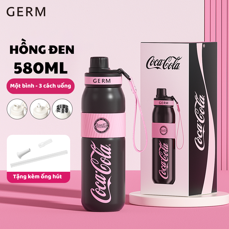 [Có sẵn] [Ảnh thật] [Chính hãng] BÌNH GIỮ NHIỆT THỂ THAO CAO CẤP BÌNH NƯỚC ĐI HỌC KÈM ỐNG HÚT GERM 580ML
