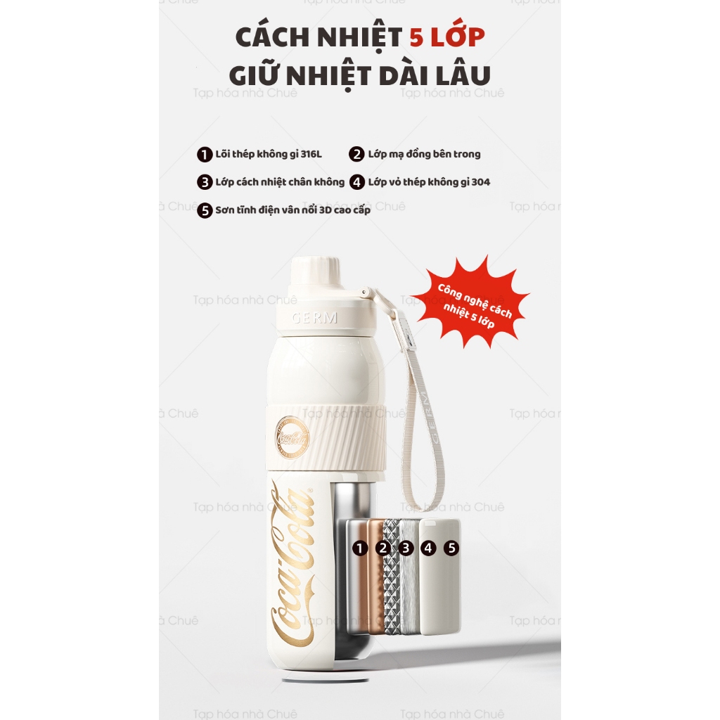 [Có sẵn] [Ảnh thật] [Chính hãng] BÌNH GIỮ NHIỆT THỂ THAO CAO CẤP BÌNH NƯỚC ĐI HỌC KÈM ỐNG HÚT GERM 580ML