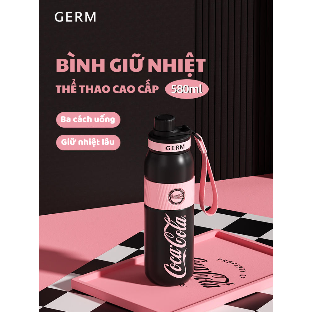 [Có sẵn] [Ảnh thật] [Chính hãng] BÌNH GIỮ NHIỆT THỂ THAO CAO CẤP BÌNH NƯỚC ĐI HỌC KÈM ỐNG HÚT GERM 580ML