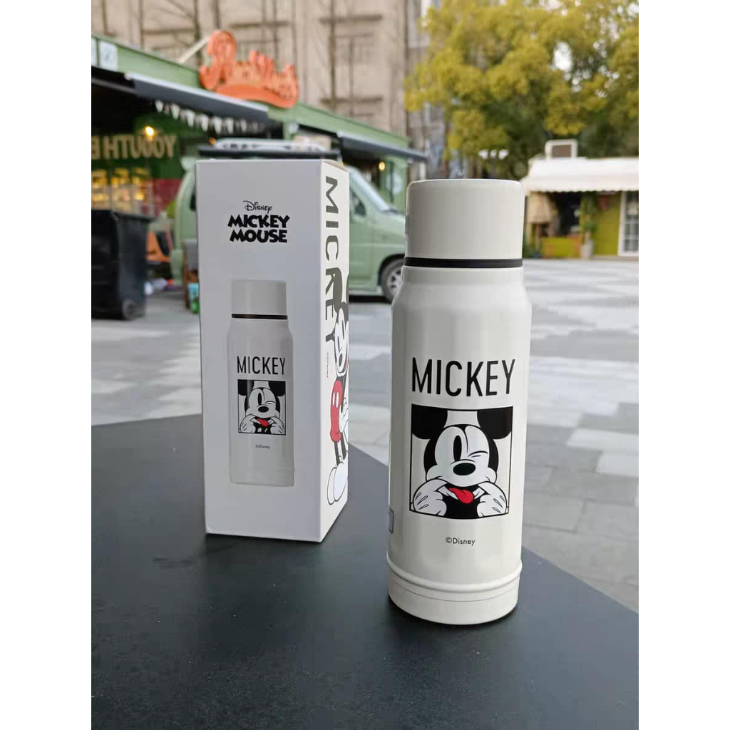 [Chính hãng][Có sẵn] BÌNH GIỮ NHIỆT CAO CẤP KÈM CỐC GIỮ NHIỆT 24H LÕI INOX316L MICKEY DONALD 500ML