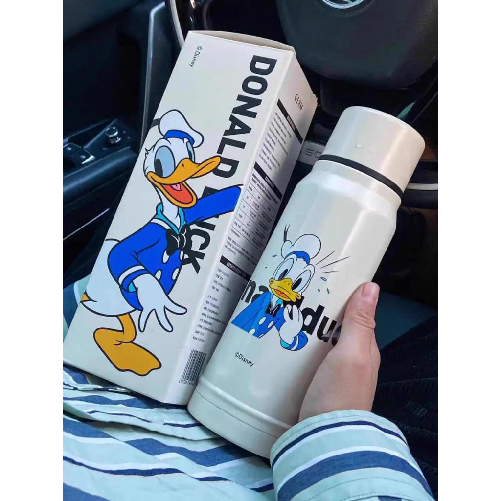 [Chính hãng][Có sẵn] BÌNH GIỮ NHIỆT CAO CẤP KÈM CỐC GIỮ NHIỆT 24H LÕI INOX316L MICKEY DONALD 500ML