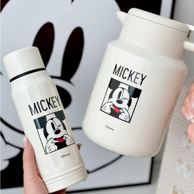 [Chính hãng][Có sẵn] BÌNH GIỮ NHIỆT CAO CẤP KÈM CỐC GIỮ NHIỆT 24H LÕI INOX316L MICKEY DONALD 500ML