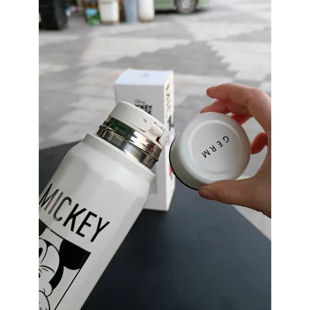 [Chính hãng][Có sẵn] BÌNH GIỮ NHIỆT CAO CẤP KÈM CỐC GIỮ NHIỆT 24H LÕI INOX316L MICKEY DONALD 500ML