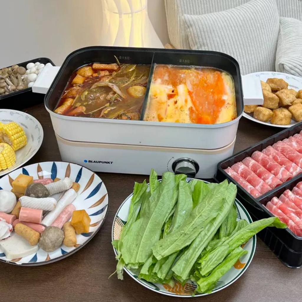 [Có sẵn] [Ảnh thật] [Chính hãng] NỒI LẨU HẤP ĐA NĂNG UYÊN ƯƠNG 2 NGĂN 5L BLAUPUNKT