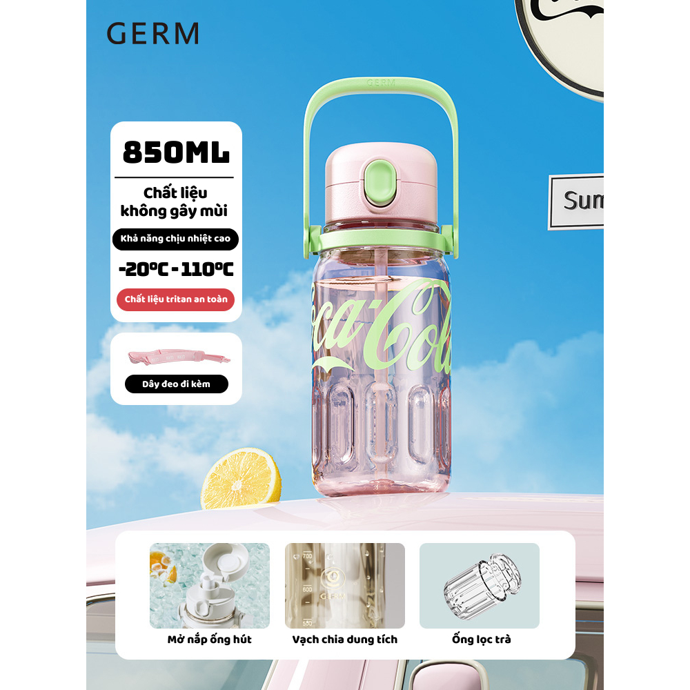 CỐC UỐNG NƯỚC CÁ NHÂN CAO CẤP TRITAN AN TOÀN CHỊU NHIỆT GERM