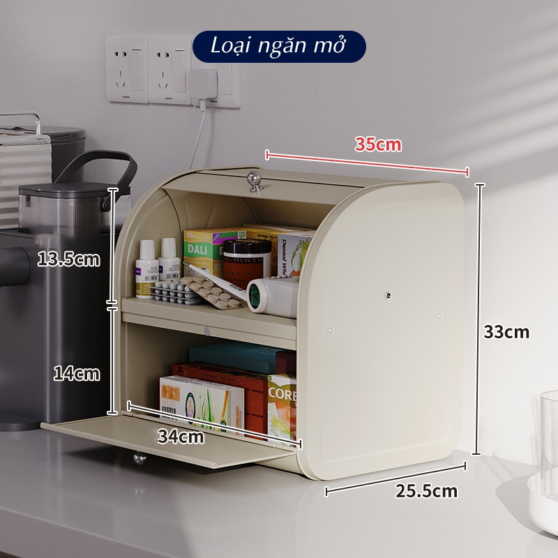 Hộp đựng đồ tiền sảnh hộp sắt đựng đồ decor cao cấp BAKERY