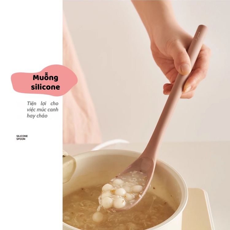 SET DỤNG CỤ BẾP SILICONE CHỊU NHIỆT CAO CẤP KÈM GIÁ TREO TỪ TÍNH 4 MÓN