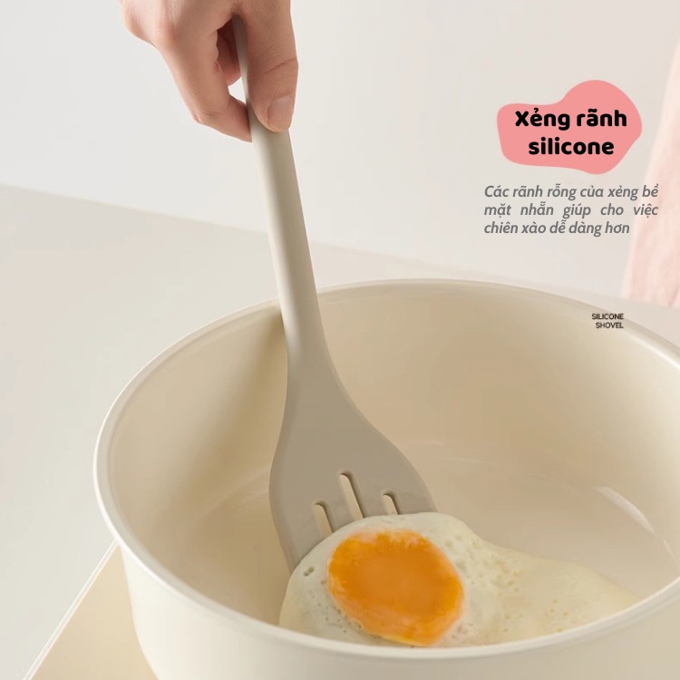 SET DỤNG CỤ BẾP SILICONE CHỊU NHIỆT CAO CẤP KÈM GIÁ TREO TỪ TÍNH 4 MÓN