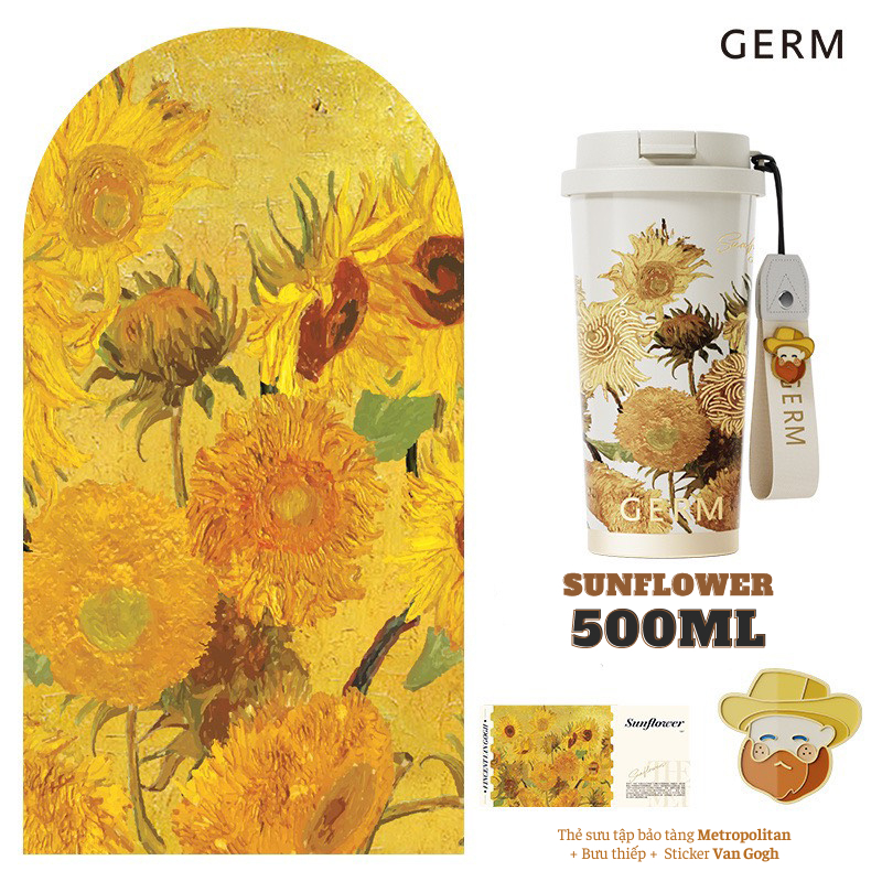 CỐC GIỮ NHIỆT PHONG CÁCH TRANH NGHỆ THUẬT VANGOGH GERM x TheMET CAO CẤP LÕI SU31603