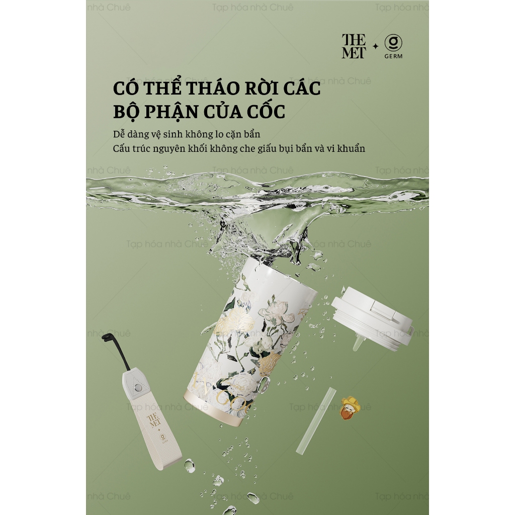 CỐC GIỮ NHIỆT PHONG CÁCH TRANH NGHỆ THUẬT VANGOGH GERM x TheMET CAO CẤP LÕI SU31603