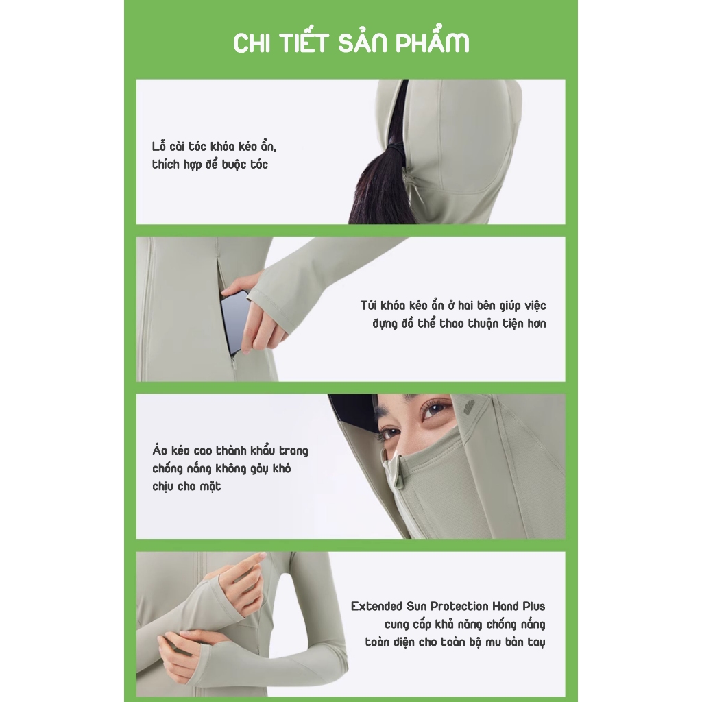 ÁO CHỐNG NẮNG NGĂN CHẶN TIA CỰC TÍM LÀM MÁT SS24 CHÍNH HÃNG BENEUNDER