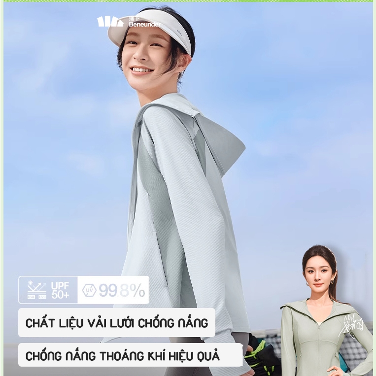 ÁO CHỐNG NẮNG KHÁNG UV MỀM MỎNG THOÁNG MÁT VẢI LƯỚI TỔ ONG UV500 BENEUNDER