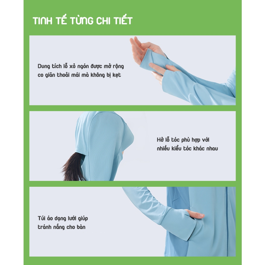 ÁO CHỐNG NẮNG KHÁNG UV MỀM MỎNG THOÁNG MÁT VẢI LƯỚI TỔ ONG UV500 BENEUNDER