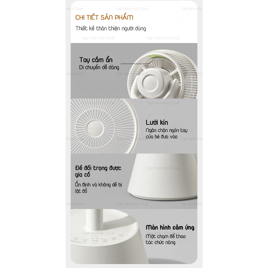 [Chính hãng][Ảnh thật][Có sẵn] QUẠT TUẦN HOÀN LƯU THÔNG KHÔNG KHÍ TỎA MÙI THƠM KEHEAL SX-D1