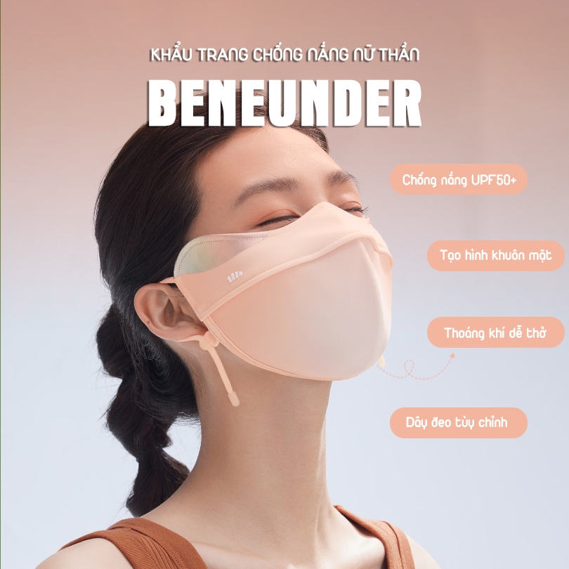 KHẨU TRANG CHỐNG NẮNG CAO CẤP KHÁNG UV UPF50+ BENEUNDER SS2024