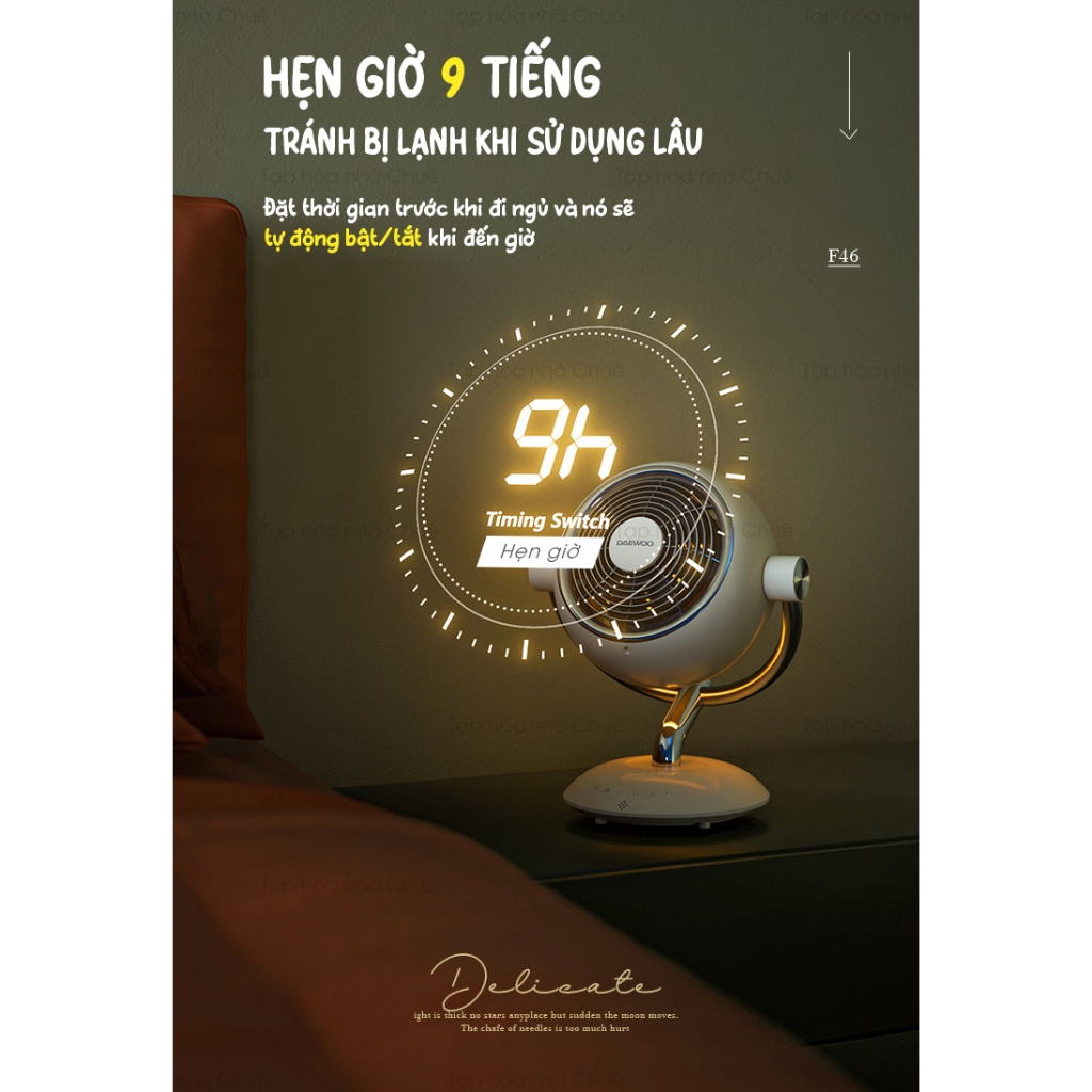 QUẠT TUẦN HOÀN ĐỂ BÀN PHONG CÁCH RETRO DAEWOO F46