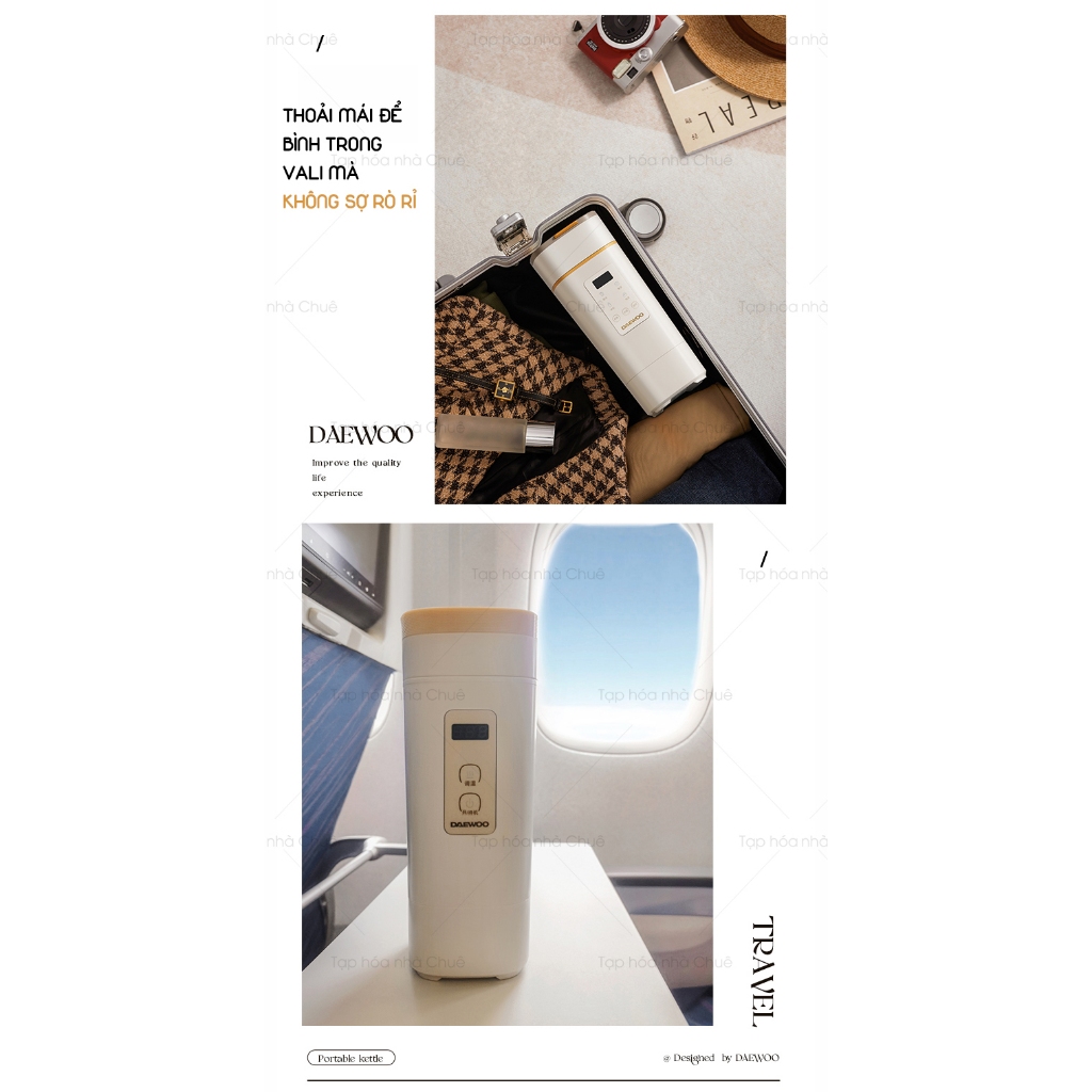 [Chính hãng] [Ảnh thật] [Có sẵn] CỐC ĐUN NƯỚC CẦM TAY 450ML DAEWOO