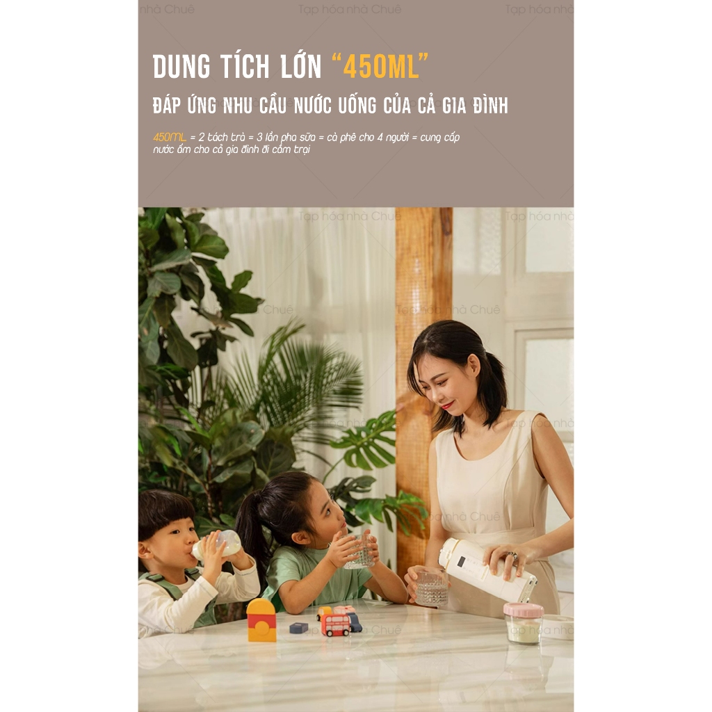 [Chính hãng] [Ảnh thật] [Có sẵn] CỐC ĐUN NƯỚC CẦM TAY 450ML DAEWOO