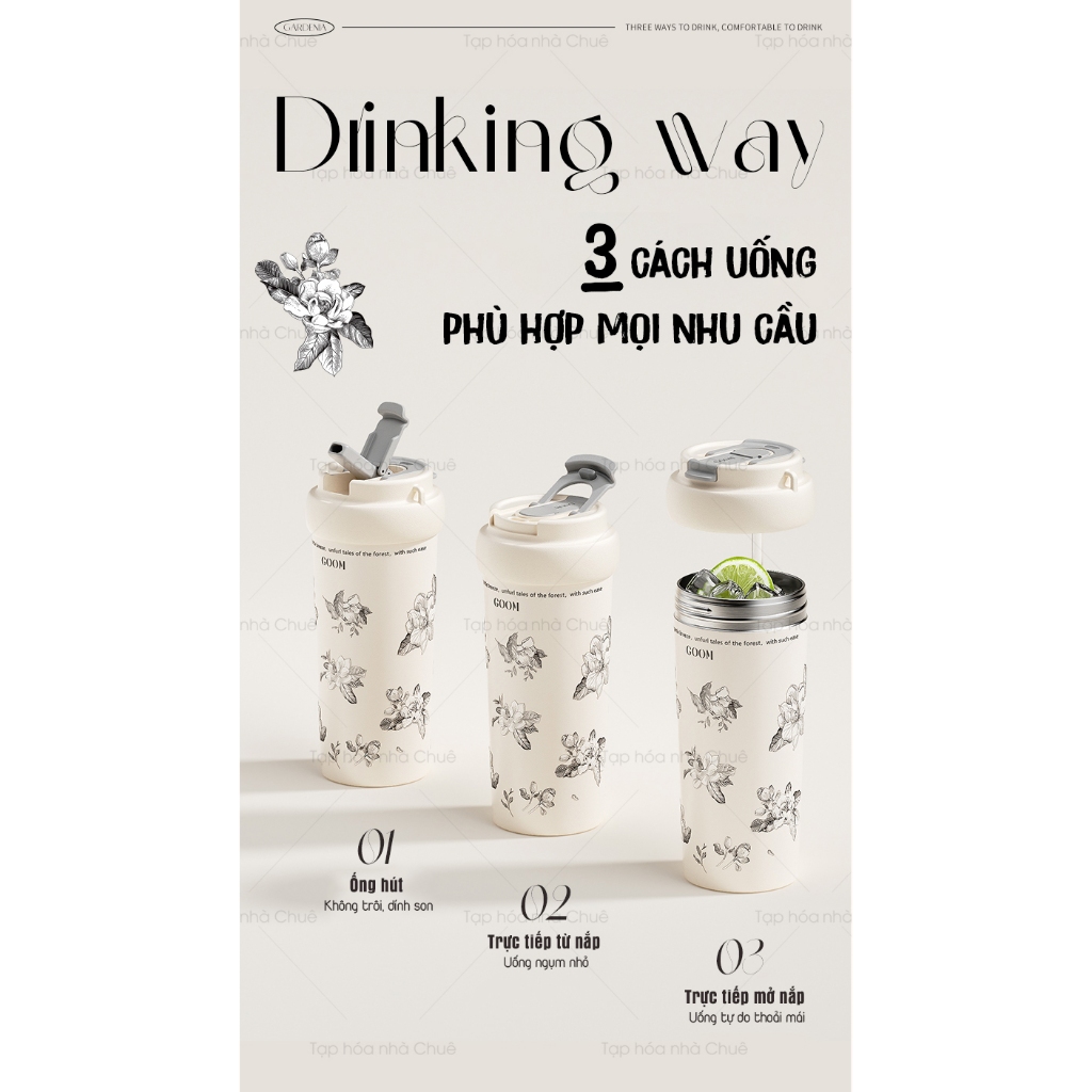 CỐC GIỮ NHIỆT LÕI INOX 316 CAO CẤP GOOM