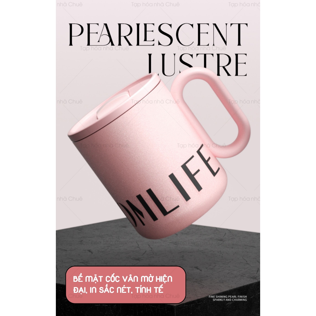 CỐC GIỮ NHIỆT CÓ QUAI CẦM TÍCH HỢP ỐNG LỌC TRÀ LÕI THÉP KHÔNG GỈ 316L CAO CẤP GOOM