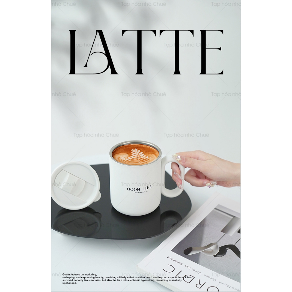 CỐC GIỮ NHIỆT CÓ QUAI CẦM TÍCH HỢP ỐNG LỌC TRÀ LÕI THÉP KHÔNG GỈ 316L CAO CẤP GOOM