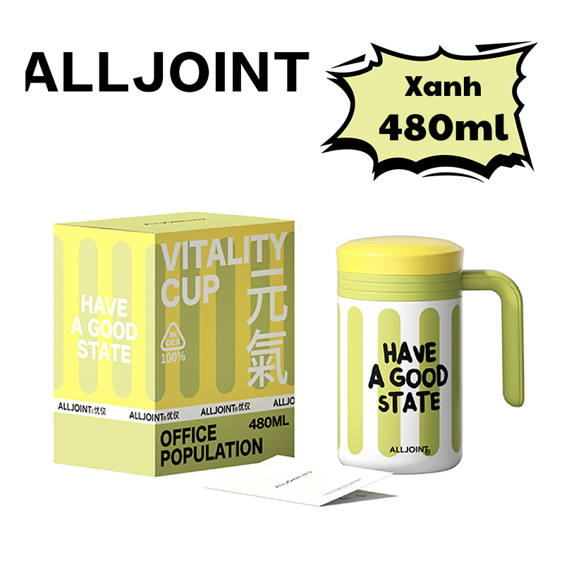CỐC GIỮ NHIỆT CÓ QUAI LÕI SỨ LỌC TRÀ ALLJOINT