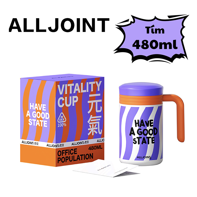 CỐC GIỮ NHIỆT CÓ QUAI LÕI SỨ LỌC TRÀ ALLJOINT