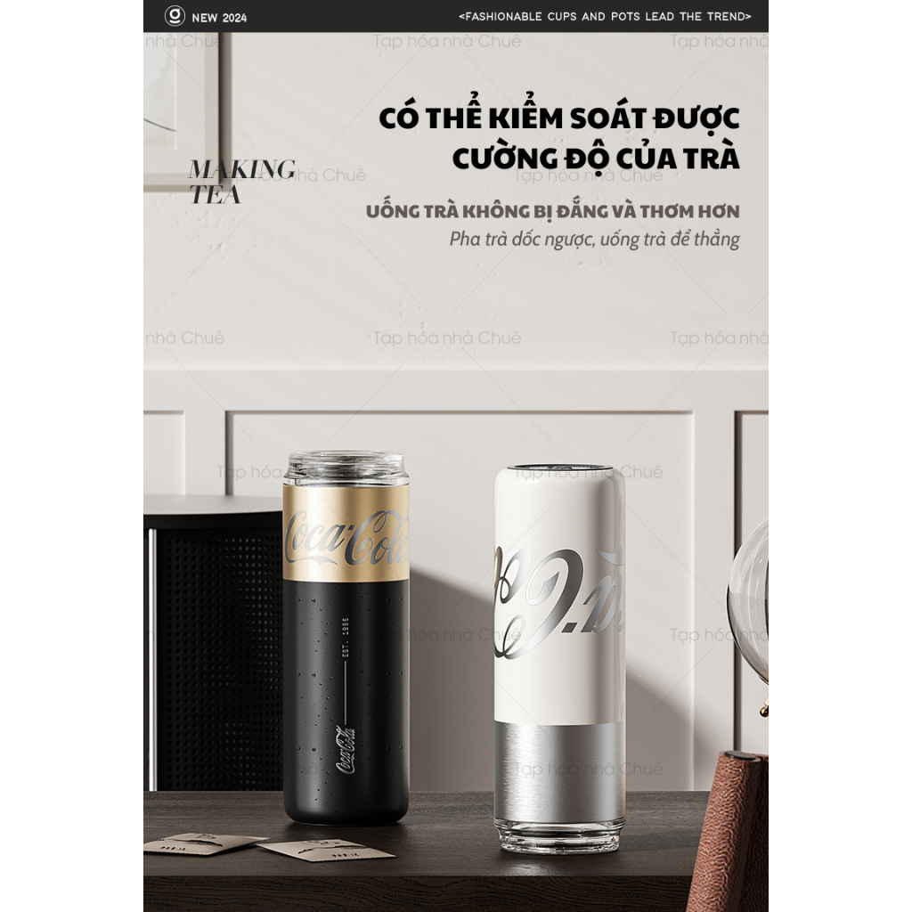 CỐC GIỮ NHIỆT PHA TRÀ LÕI THÉP KHÔNG GỈ S31603 CAO CẤP GERM