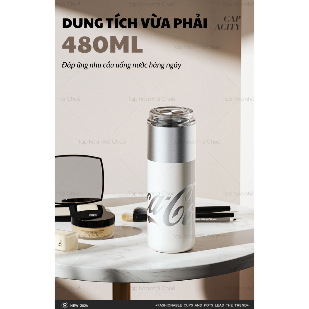 CỐC GIỮ NHIỆT PHA TRÀ LÕI THÉP KHÔNG GỈ S31603 CAO CẤP GERM