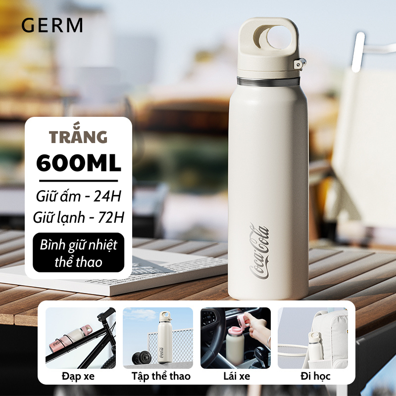 BÌNH GIỮ NHIỆT THỂ THAO NẮP LẬT LÕI THÉP KHÔNG GỈ S31603 CAO CẤP CHÍNH HÃNG GERM