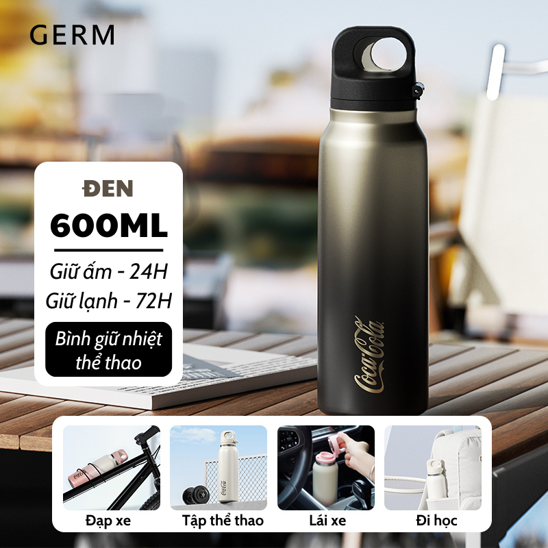 BÌNH GIỮ NHIỆT THỂ THAO NẮP LẬT LÕI THÉP KHÔNG GỈ S31603 CAO CẤP CHÍNH HÃNG GERM