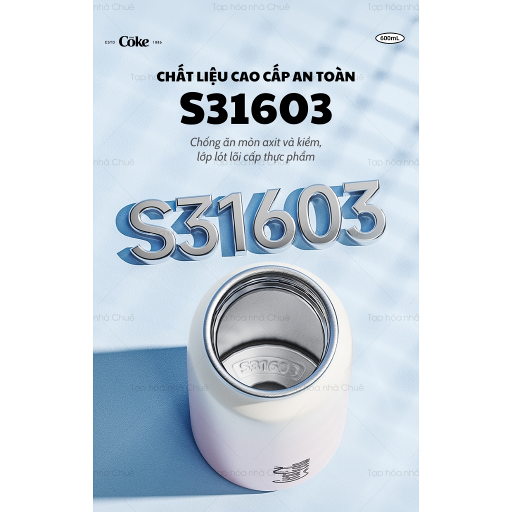 BÌNH GIỮ NHIỆT THỂ THAO NẮP LẬT LÕI THÉP KHÔNG GỈ S31603 CAO CẤP CHÍNH HÃNG GERM