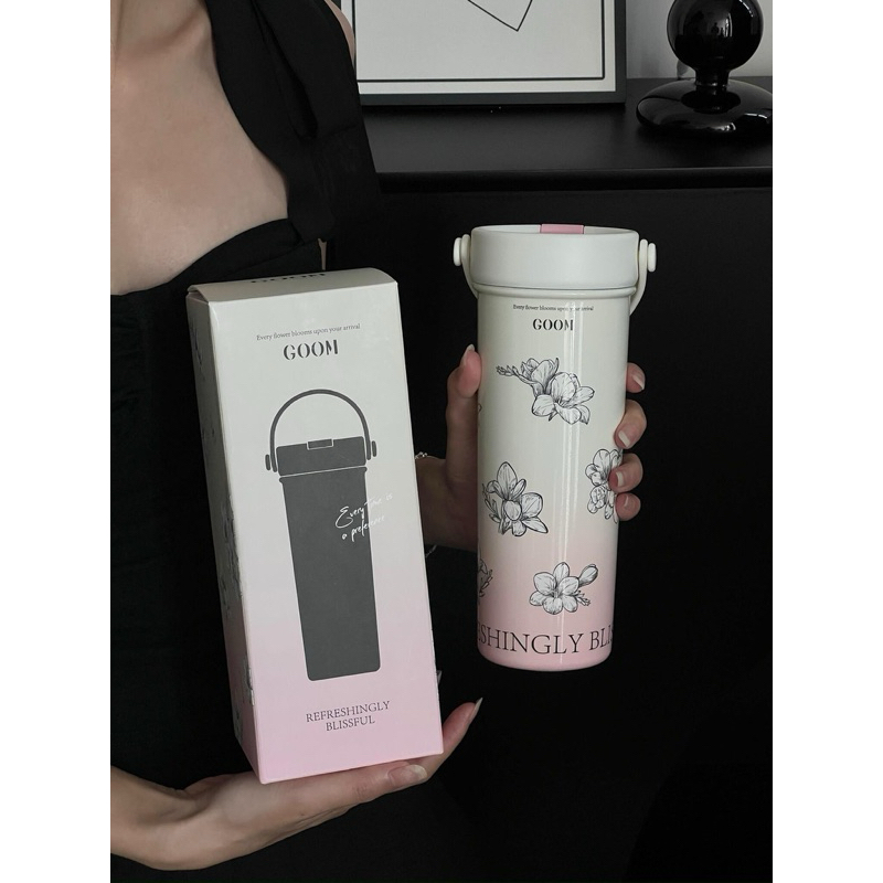 CỐC GIỮ NHIỆT CAO CẤP GOOM 600ML LÕI INOX316L KÈM ỐNG LỌC TRÀ