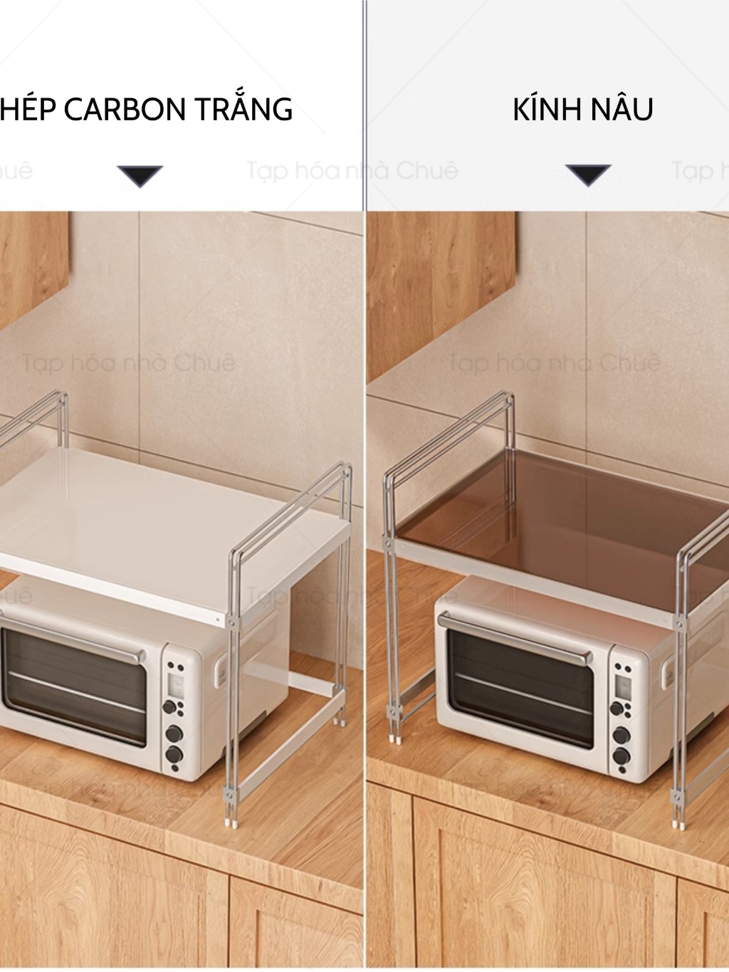 [iKEDE] KỆ BẾP ĐA NĂNG ĐỂ BÀN KHUNG THÉP KHÔNG GỈ NGUYÊN KHỐI CHẮC CHẮN ĐIỀU CHỈNH ĐƯỢC NGĂN LINH HOẠT