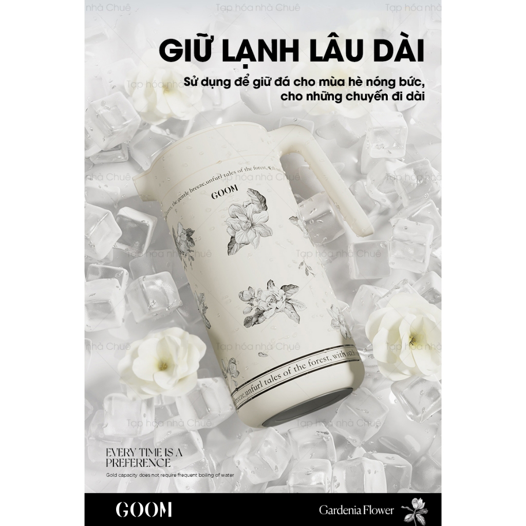BÌNH TRÀ GIỮ NHIỆT PHÍCH GIỮ NHIỆT 1.2L GOOM GARDEN