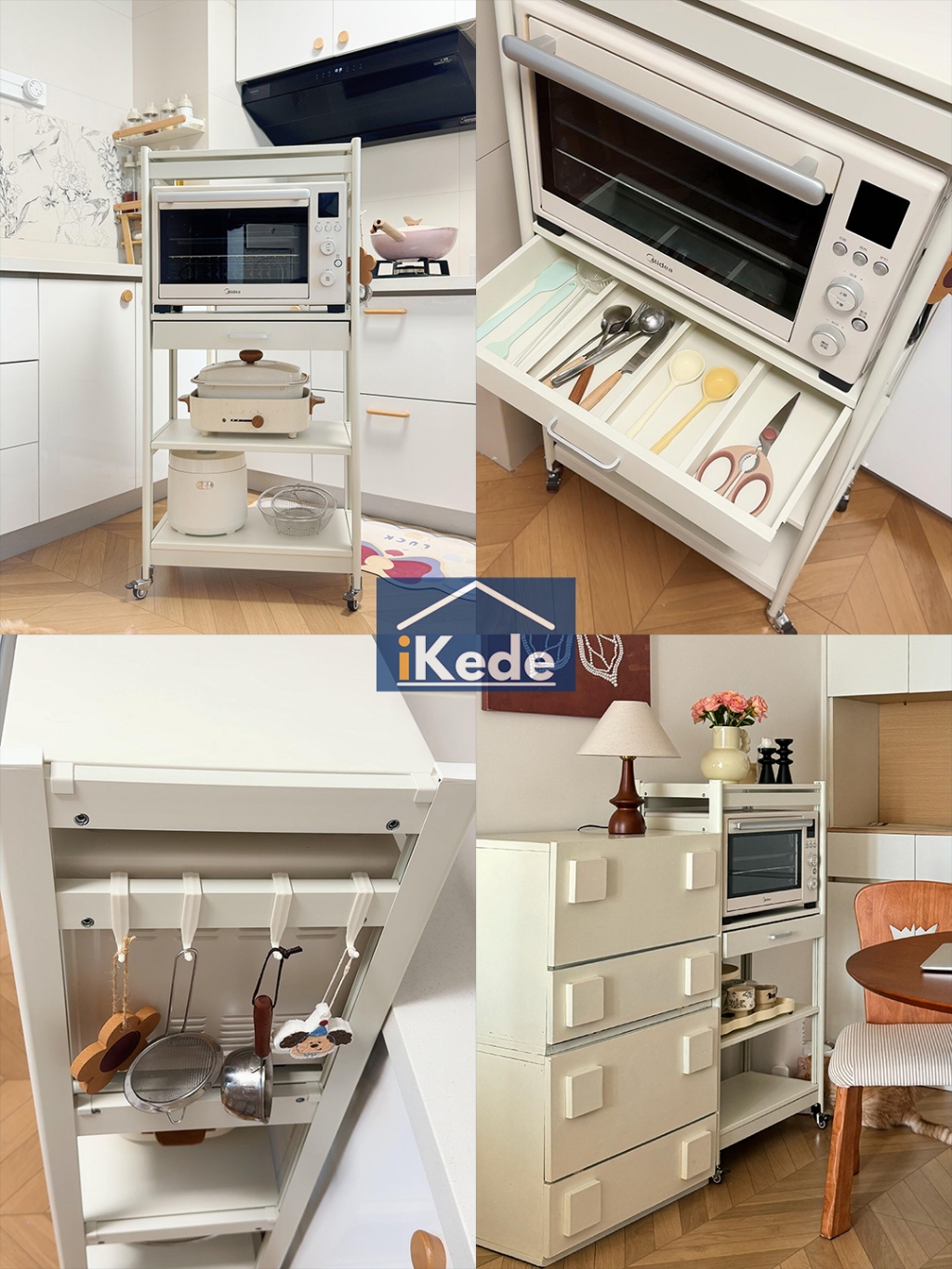 [L40/LD40] KỆ TỦ BẾP ĐA NĂNG DI ĐỘNG HỢP KIM NHÔM SPACEALUMINM CAO CẤP - MÀU ĐEN