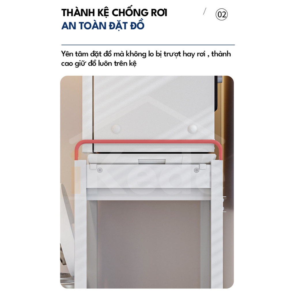 [iKEDE] KỆ ĐỂ NỒI CƠM ĐIỆN, LÒ VIBA 2 TẦNG KHAY TRƯỢT, NGĂN KÉO CAO CẤP KỆ BẾP THÔNG MINH