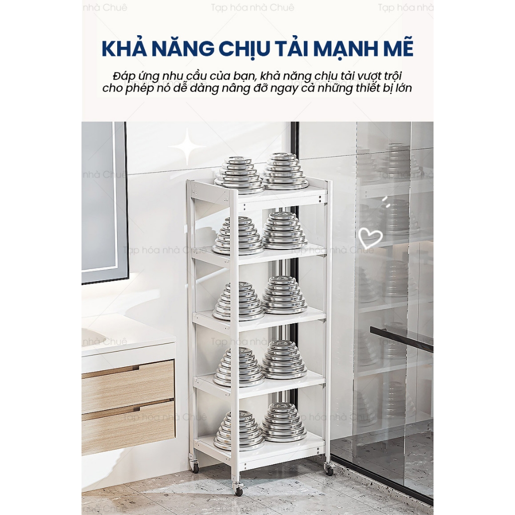 [iKede] Kệ để robot hút bụi cao tầng Kệ lò vi sóng Kệ lò nướng khung hợp kim nhôm ngăn chia nâng hạ