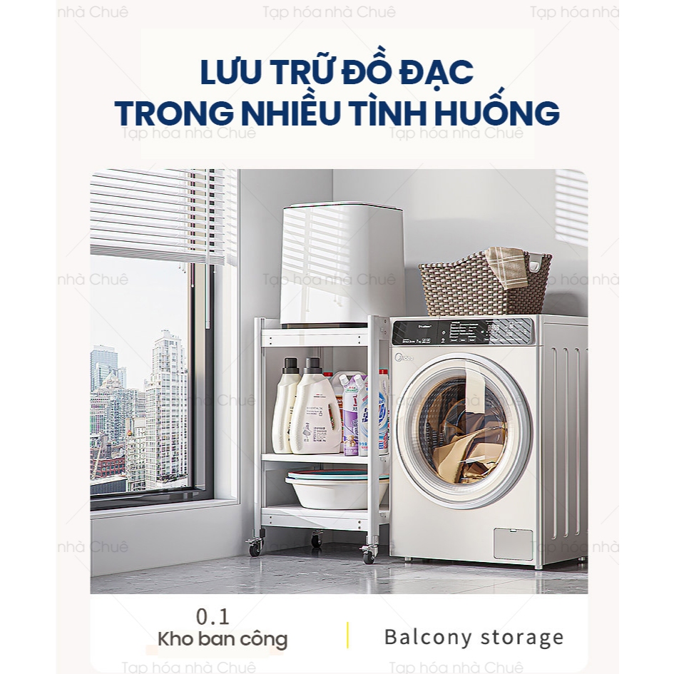 [iKede] Kệ để robot hút bụi cao tầng Kệ lò vi sóng Kệ lò nướng khung hợp kim nhôm ngăn chia nâng hạ