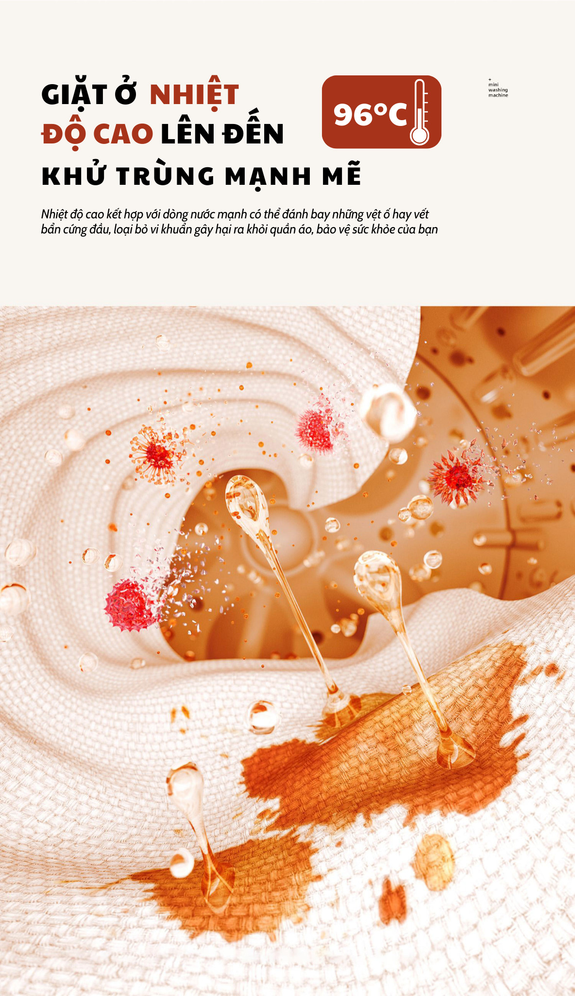 MÁY GIẶT ĐỒ LÓT MINI TỰ ĐỘNG GIẶT XẢ SẤY KHÔ GIẶT NƯỚC NÓNG KHỬ KHUẨN DAEWOO 7L