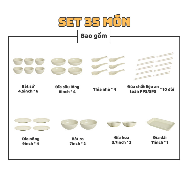 BỘ BÁT ĐĨA THẠCH SỨ TRÁNG MEN CAO CẤP MOCAROSE