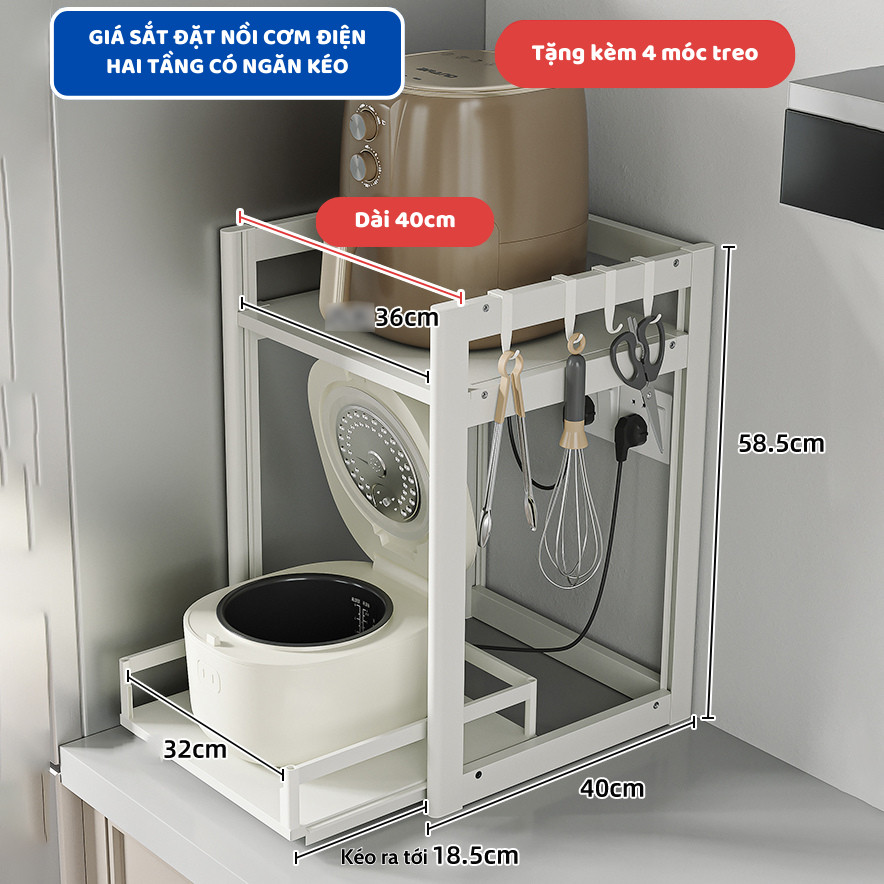 KỆ BẾP THÔNG MINH 2 TẦNG ĐA NĂNG