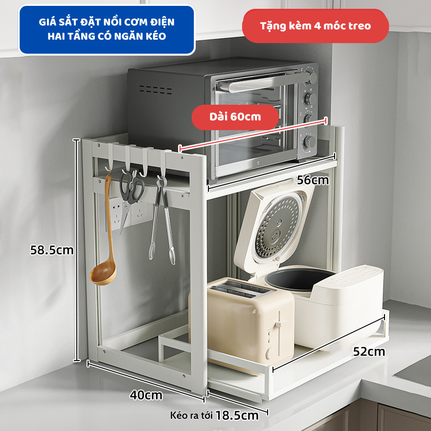 KỆ BẾP THÔNG MINH 2 TẦNG ĐA NĂNG
